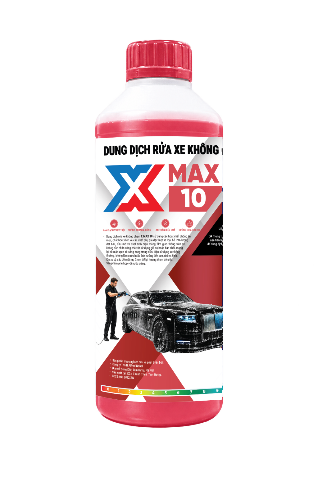 Dung dịch rửa xe không chạm cho xe tải và xe khách XMAX X10