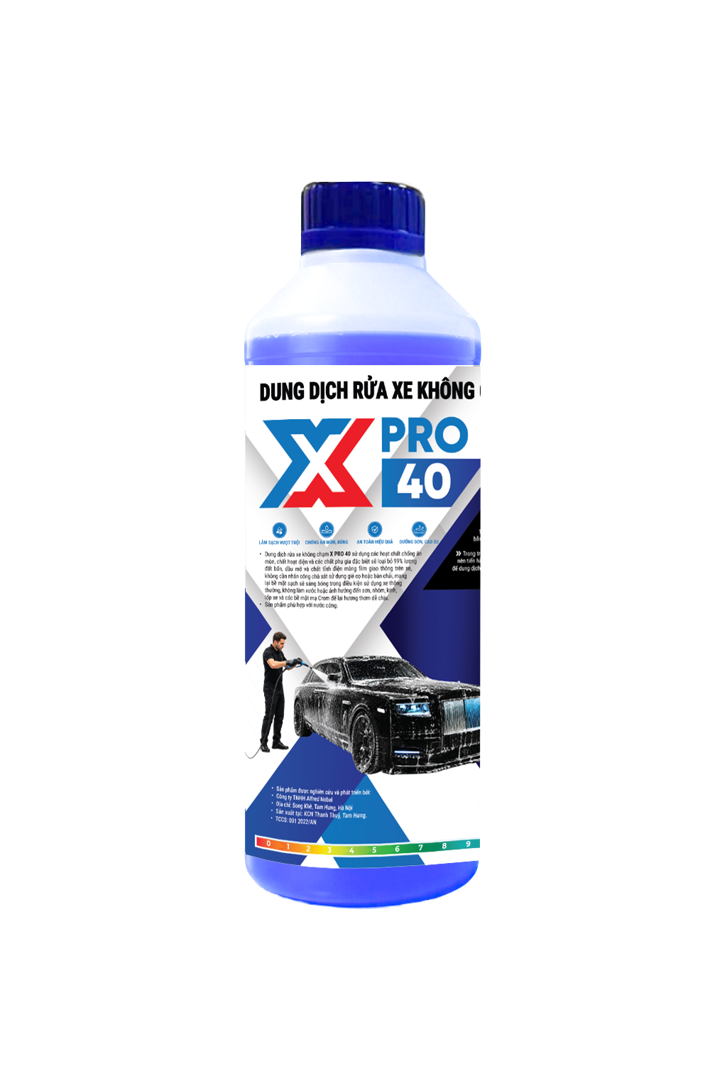 Dung dịch rửa xe không chạm siêu bọt hoạt tính thế hệ mới XPRO 40